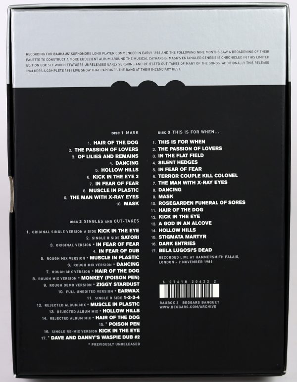 BAUHAUS - Mask - 3 CD BOX limited - obrazek 2