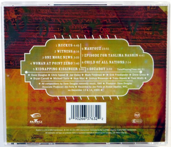 DAVE DOUGLAS - Witness - CD 2001 - obrazek 2