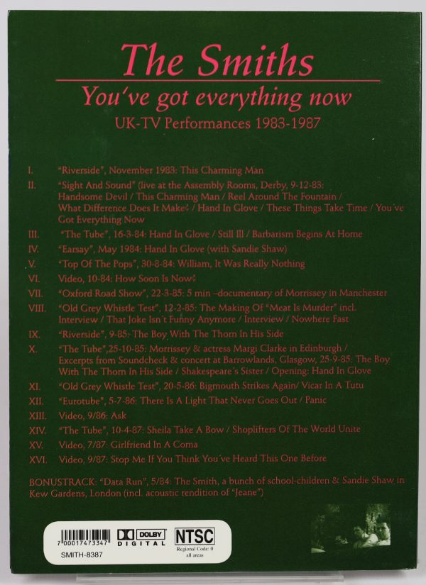 THE SMITHS - You've Got Everything Now / UK-TV Performances 1983-87 - DVD live - obrazek 2