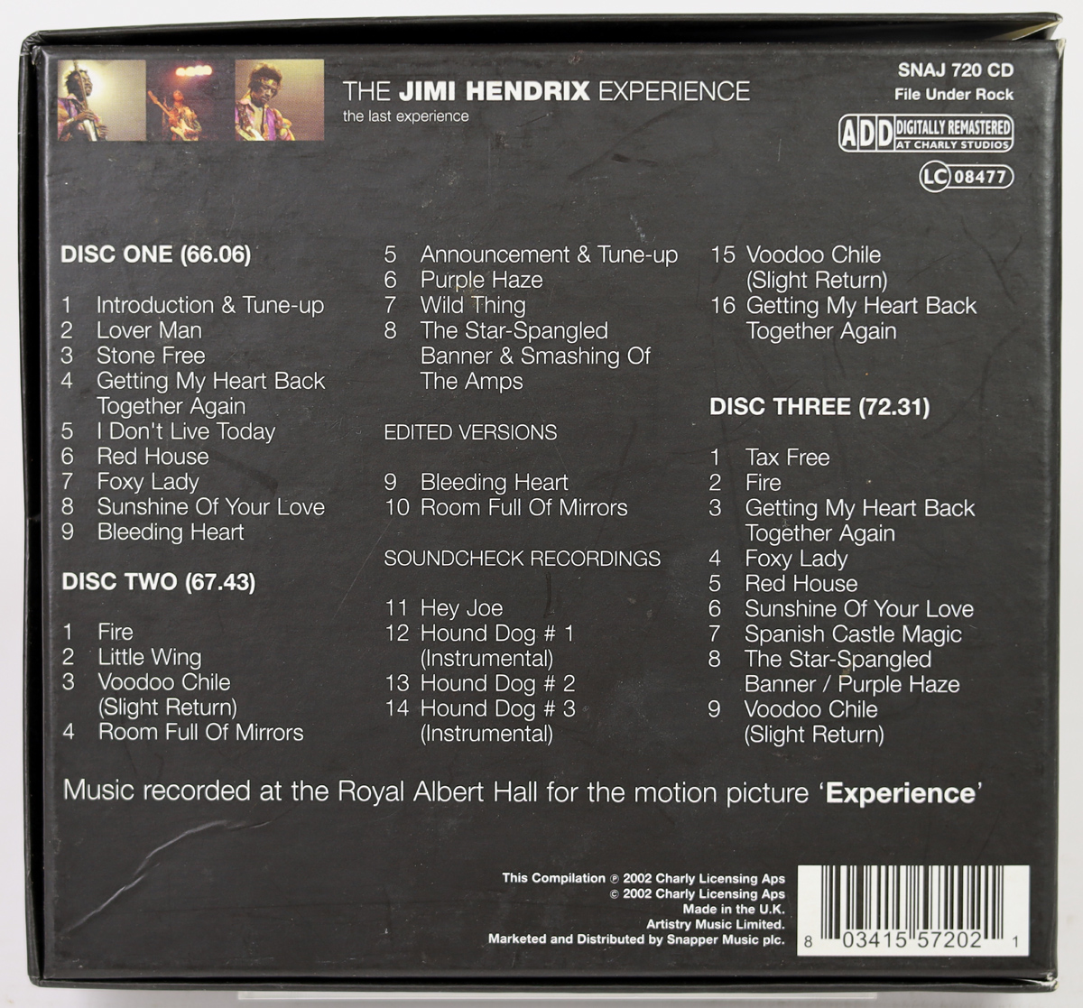 JIMI HENDRIX EXPERIENCE - The Last Experience - 3 CD BOX - obrazek 2